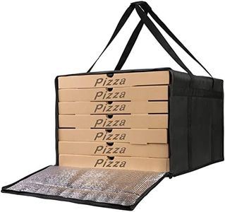 Bodaon Insulated Pizza Delivery Bags, 20" x 20" x 14" Insulated Food Delivery Bag for Uber Eats/Doordash/Grubhub, Pizza Pack, Pizza Hot Warmer Carrier, Food Warmers for Parties Insulation (Black, 1Pk)