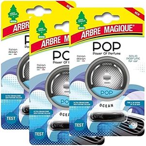 Arbre Magique Pop, Power of Perfume, Deodorante Auto, Fragranza Ocean, Profumazione Fino a 30 Giorni, Multipack 3 Confezioni