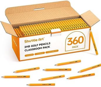 Shuttle Art 360 Pack #2 HB Golf Pencils, Wood-cased 3.5” Mini Pencils Bulk, Pre-sharpened Small Pencils for Kids Teachers Writing Marking Sketching, Classroom Essentials, Back to School Supplies