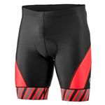 SLS3 Triathlon Shorts for Men - Tri-Shorts Mens - Men`s Tri Short FX Z - 1 Pocket Short- Great Durability and Fit - Designed by Athletes (Black/Red Stripes, Large)
