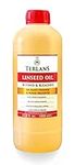 TERLANS Linseed Oil Refined, 33.8 Oz (1000 ml) | Natural Oil Paint Thinner & Wood Preserver