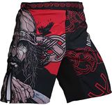 Hardcore Training Viking 3.0 Fight Shorts Men's Boxing MMA Combat BJJ Grappling Fitness Muay Thai Kickboxing No Gi Black Red