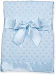 Bearington Baby Small Dottie Blankie (Blue) 16" x 16"