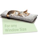 Cat Windowsill Mat 90 x 28 cm Gray - Sill Non-Slip - Self-Warming Cat Window Bed - Soft & Cuddly - Washable Cover