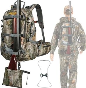 NEW VIEW 35L Hunting Backpacks for Men, Camo Hunting Backpack with Bow & Rifle Holder, Saddle Hunting Backpack for Deer, Elk, whitetail