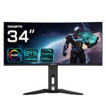 Gigabyte MO34WQC2 34” OLED WQHD Curved Gaming Monitor- 3440 x 1440, 240Hz, 0.03ms, FreeSync Premium Pro, DisplayHDR 400 True Black, HDMI 2.1