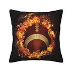 AvImYa Flaming American Football Corduroy Pillowcases Multi Size Home Decor Modern Farmhouse Sofa Living Room Sofa Bed