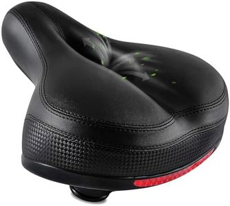 IPOW Comfort Bike Seat for Women or Men, Bicycle Saddle Padded Soft High Density Memory Foam with Dual Shock Absorbing Rubber Balls Suspension Universal Fit for Indoor/Outdoor Bikes