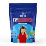 BLUE TEA - Anti hangover Tea - 50 Tea Bags - Plant Based | Diwali Gifts | NATURAL RECOVERY | Flower Based - Natural Ingredients - Herbal Tea - Super Anti-oxidant - Caffeine Free - Vegan | Zipper pack