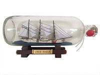 Hampton Nautical United States Coast Guard USCG Eagle Model Ship in A Glass Bottle, 9"