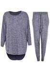 Umbrella Clothing Women 2 Piece Tracksuit Joggers High Low Top and Bottoms Casual Loungewear Outfit (12-14, Grey)