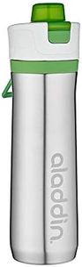 Aladdin Active Hydration Botellas Termicas Agua Acero Inoxidable 0.6L Verde – Botella de agua Deportiva / Gimnasio Libre de BPA - Se Mantiene Fría 10 Horas - Apta Para Lavavajillas