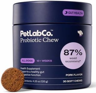 PetLab Co. Probiotics for Dogs, Support Gut Health, Occasional Diarrhea, Digestive Health & Seasonal Allergies - Pork Flavor - 30 Soft Chews - Packaging May Vary