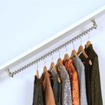 Zebedee Hanging Rail - The Any Angle Clothes Rail. Zebedee Ceiling Clothes Rail For Sloping Ceilings, Loft Wardrobe, Attic Wardrobe, Loft Storage and Understairs Spiral Coat Rack (900 mm)