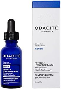 Odacite Renewing Retinol & Hyaluronic Acid Facial Serum - Anti-Aging Face Serum Targets Fine lines, Blemishes & Wrinkles - Squalane, Vitamin E & Rose Floral Water for Smooth Skin - 1 Fl Oz