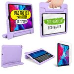 Official Cooper Dynamo Kids iPad Pro 12.9 Case for 1st/2nd Generation (2015/2017) | Unbreakable Protection, Magic Handle, Stand & Pencil Holder (NOT FOR 2018-2022 3rd-6th Gen) (Lollipop Violet)