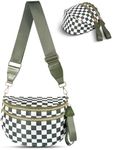 idoltimes Checkered Crossbody Bag,N