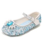 Kuzhi New Jelly Mary Jane Shoes Cosplay Frozen Elsa Anna Cinderella Princess Shoes for Kid(Toddler and Little Kid)