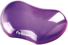 Fellowes Wrist Rest - Crystals Gel Wrist Rest with Non Slip Rubber Base - Ergonomic Mouse Mat Wrist Support, Keyboard Wrist Rest for Computer, Laptop, Home Office Use - Black