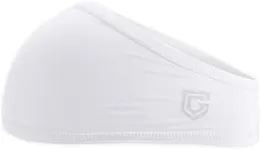 Gridiron Gladiator Football Skull Bandana Headband, Men's Workout Headband - Black, One Size, for Football Players - Moisture-Wicking, Lightweight, Breathable, Non-Slip Grip, Improves Helmet Comfort