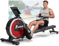 EvoSpark Rowing Machine, Magnetic Rowing Machines for Home Use with App Supported, 350 LB Weight Capacity, 16 Levels Resistance Row Machine, Upgrade to Double Slide Rail
