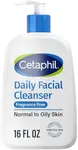 Face Wash by CETAPHIL, Daily Facial Cleanser for Sensitive, Combination to Oily Skin, NEW 16 Oz, Fragrance Free ,Gentle Foaming, Soap Free, Hypoallergenic