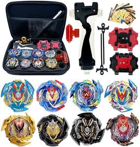 Gytobytle Valkyrie 8in1 Bey Battling Top with Box Bag Dual Launcher Pro Series Handle, Metal Fusion Battle Burst Surge Blade