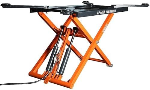 APlusLift 6600LB Portable Mid-Rise Scissor Lift 110V Power HW-SL6600X with 5 Year Structural Warranty