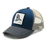 Waldeal Boys' Shark Trucker Hat, Adjustable Mesh Baseball Snapback Cap for Toddler Navy