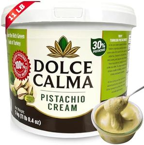 Dolce Calma Premium Pistachio Cream Spread (5kg / 11lb) – 30% Pistachios Authentic Turkish Filling for Dubai Chocolate, Bulk Pistacchio, Toast, Pistache Cakes, Pistazie Waffles, Pastries, No Palm Oil