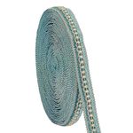 PandaHall 11.5~12m 20mm Polyester Gimp Braid Trim for Costume DIY Crafts Sewing Jewelry Making Curtain Decoration Costume Accessories, CadetBlue