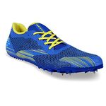 Nivia Track and field-100 Shoes for Men, Running Shoes, Athlete Shoes, Running Spikes for Men, Running Spikes for Athletics, Track and Field Shoes for Men (Blue) UK-07