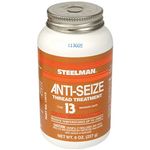 Steelman Anti-Seize Thread Lubricant for Preventing Stuck Fasteners, 8-Ounce, Brush Top