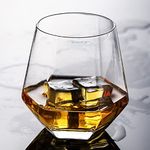 SYANKA Premium Whiskey Glasses Set of 6, Transparent, 310 ML, Whisky Glass, Sturdy Bar Glass for Drinking Bourbon, Whisky, Scotch, Cocktails, Cognac - Old Fashioned Cocktail Tumblers