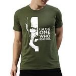 Being Snatched Breaking Bad T-Shirt for Men Series t shirt | Drama T-Shirt | Pure Cotton Half Sleeves T Shirt | I am The One Who Knocks Slogan Tshirt Olive Green