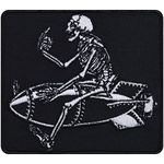 Skeleton Riding Rocket Funny Design - Embroidered Iron on Patches for Bikers, Motorcycle Riders | Funny Sew on or Iron on Applique Patches Badge Sticker for All Fabrics | 90X80 mm