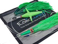 Lobo Lures #219 13" Green Tuna Machine Style Bullet Tuna Slayer Fishing Daisy Chain 400lb Leader & 10/0 Hook