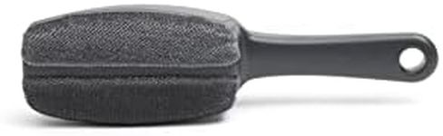 Brabantia - Clothes Brush - Lint Remover for Clothes - Removes Lint, Dust & Pet Hair - Double Velour Pads - Ergonomic Grip - Upholstery Fabric Cleaner - Dark Grey - 24.5 x 3.5 x 6.5 cm