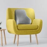 Frido Ultimate Sofa Backrest Cushion for Sofa & Bed, Ergonomic Lumbar Support Memory Foam Cushion for Back Pain Relief, Perfect for Reading, Relaxing & Upright Sitting, Removable Velvet Cover – Grey