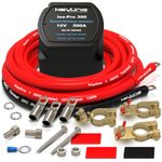 Dual Battery Isolator Kit Heavy Duty 300 AMP 1000 AMP Peak Voltage Sensitive Relay VSR for 12 Volt Systems - Works with All Battery Types Including Lithium and LiFePO4