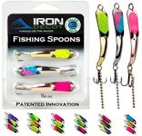IRON DECOY Spoon Fishing Lures, 3 Pack Fishing Lures Kit, Casting, Trolling, Jigging, Ice, Lake, River, Stream, Freshwater, Trout, Bass, Walleye, Salmon, Crappie, Pike, Trout, 3-Pack