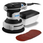 Random Orbital Sander for Wood: DEKOPRO 14000OPM Electric Sanders Machine 5 Inch, Variable Speed, Dust Vacuum Collector, 16pcs Sandpapers for Woodworking, Sanding, Blue&Grey