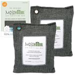 Moso Natural Air Purifying Bag 200g | Premium Bamboo Charcoal Odor Absorber for Home & Car | Closet Odor Eliminator, Small Room Deodorizer & Car Air Freshener | Long Lasting Charcoal Bags (2 Pack)