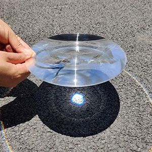 Fresnel Lens Magnifier, Diameter 200mm (7.9''), Focal Length 200mm, Acrylic Lens (not Glass), for Physics Classroom, Solar Heating, Magnifiying, Fire Starter. (Focal Length 200mm)