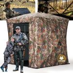 HUNTSEN Hunting Blind - 270°See Through with Magnetic Full Open Large Door
