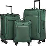 Verage Teldo Softside Expandable Spinner Wheel Luggage…, DK.GREEN, 3-Piece Set (20/24/29), Softside Expandable Spinner Wheel Luggage