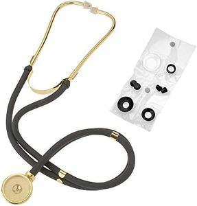 ASA TECHMED Gold & Black Premium Sprague Rappaport Lightweight Dual Head Stethoscope | Adult, Pediatric, Infant Chestpiece + Accessory Pouch for Clincial, Doctor, Nurse