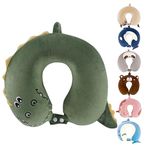 Kid Travel Pillow Memory Foam Neck Pillow for Kids,Comfortable and Breathable U Shaped Head Neck Support Airplane Pillow for Traveling, Car, Home, Office