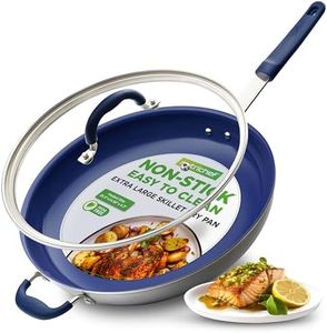 35cm Frying Pan with Lid, Non Stick Fry Pan, Ceramic Pan-Induction- Easy to Clean