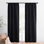 NICETOWN Black Out Curtain Panels for Kitchen - Energy Smart Decoration Thermal Insulating Blackout Drapes/Draperies for Small Window (2 Panels, 34 inches Wide by 84 inches Long)